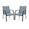Set of 2 Patio Chairs with Quick Drying Breathable Fabric for All Outdoor Areas